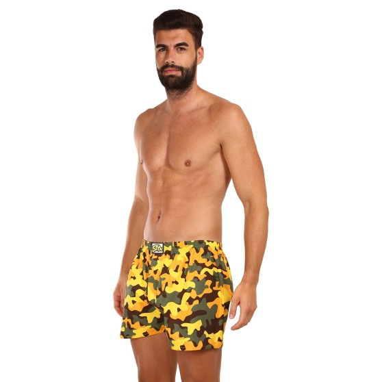 Boxers para homem Styx arte clássico borracha tamanho grande camouflage amarelo (E1559)