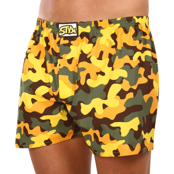 Boxers para homem Styx arte clássico borracha tamanho grande camouflage amarelo (E1559)