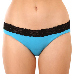 Cuecas para mulher Styx com renda azul (IKK1169)