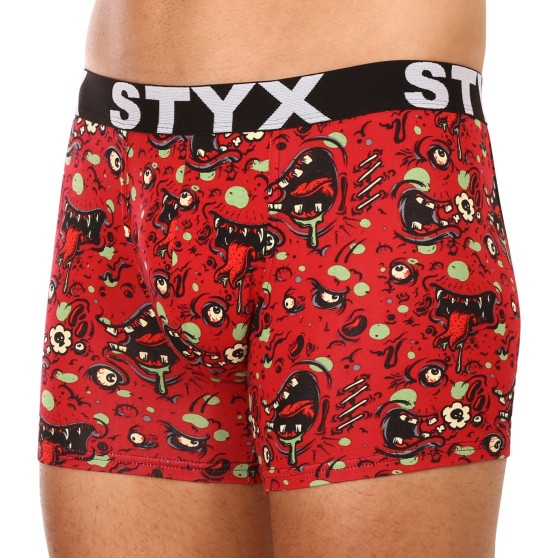 Calções de boxer para homem Styx zombie de borracha desportiva de arte longa (U1451)