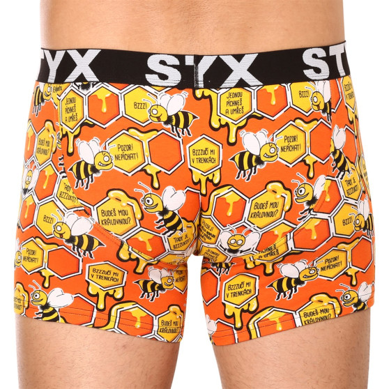 Calções de boxer para homem Styx abelhas de borracha desportivas de arte longa (U1654)