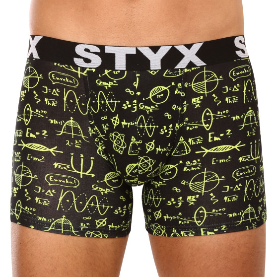 Calções de boxer para homem Styx longa arte desportiva borracha física (U1652)