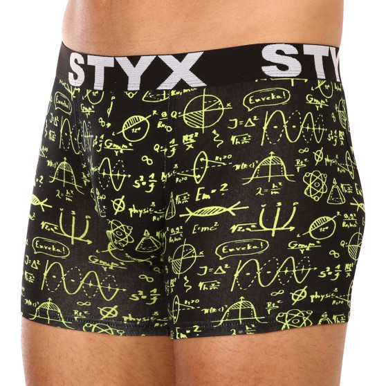 Calções de boxer para homem Styx longa arte desportiva borracha física (U1652)