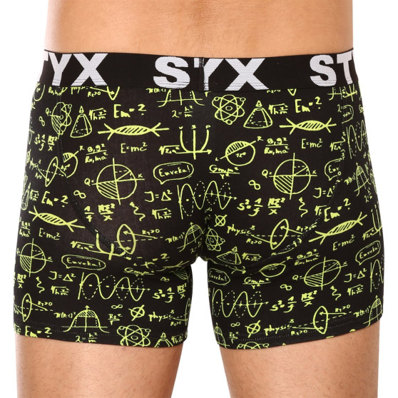 Calções de boxer para homem Styx longa arte desportiva borracha física (U1652)