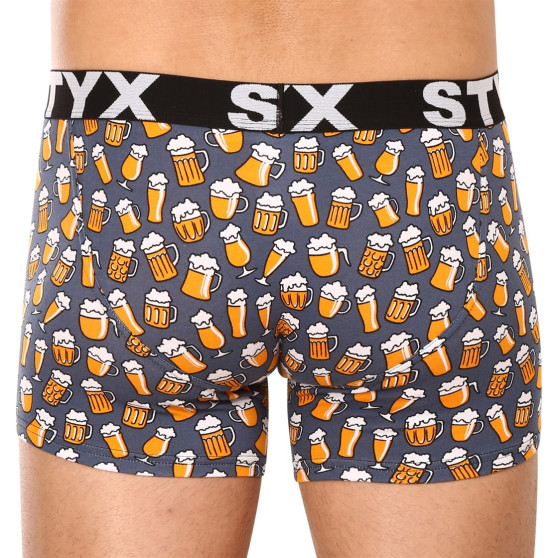 Boxers para homem Styx cerveja de borracha desportiva de arte longa (U1357)