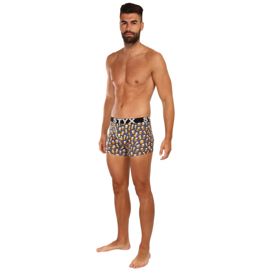 Boxers para homem Styx cerveja de borracha desportiva de arte longa (U1357)