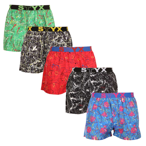 5PACK Boxers para homem Styx arte esportes borracha multicolorido (5B1334568)