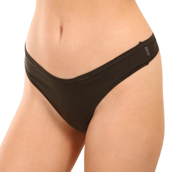 Tanga para mulher Calvin Klein verde escuro (QD3954E-9MD)