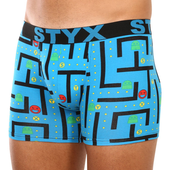 Boxers para homem Styx jogo de borracha desportiva de arte longa (U1259)