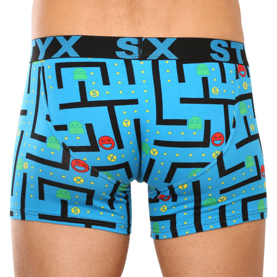 Boxers para homem Styx jogo de borracha desportiva de arte longa (U1259)