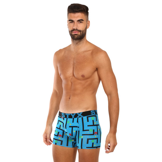 Boxers para homem Styx jogo de borracha desportiva de arte longa (U1259)