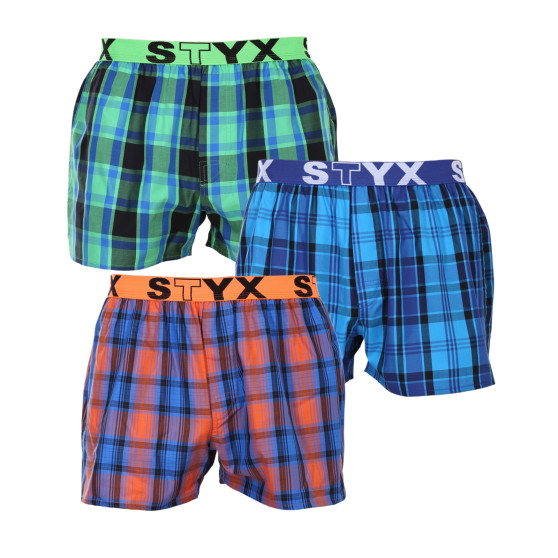 3PACK Boxers para homem Styx desporto elástico multicolorido (3B10456)