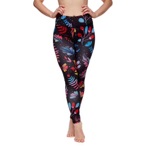 Leggings alegres para mulher Dedoles fitness Flores néon (D-W-AW-LGS-C-RP-1098)