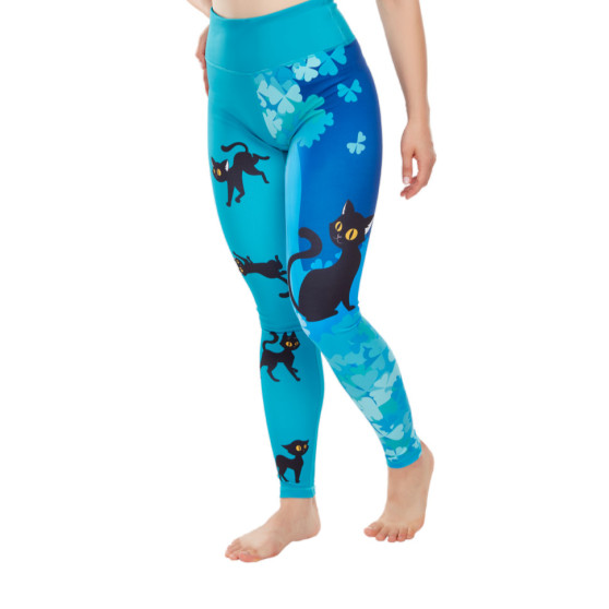 Leggings alegres para mulher Dedoles sport Cat for Happiness (D-W-AW-LGS-C-C-1343)