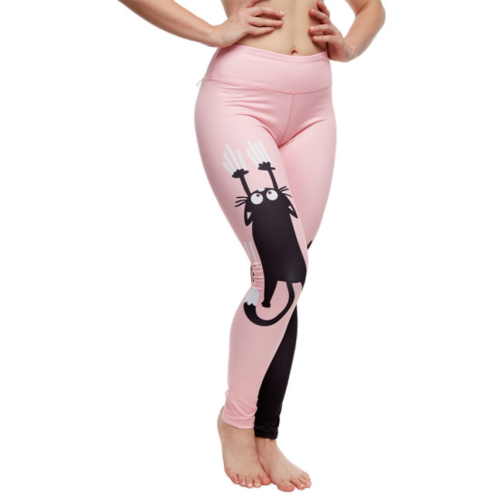 Leggings alegres para mulher Dedoles desporto Gatos cor-de-rosa (DSL0079)