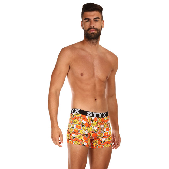 3PACK Boxers para homem Styx arte longa desporto elástico multi-colorido (3U12914)