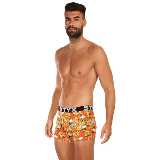 3PACK Boxers para homem Styx arte longa desporto elástico multi-colorido (3U12914)