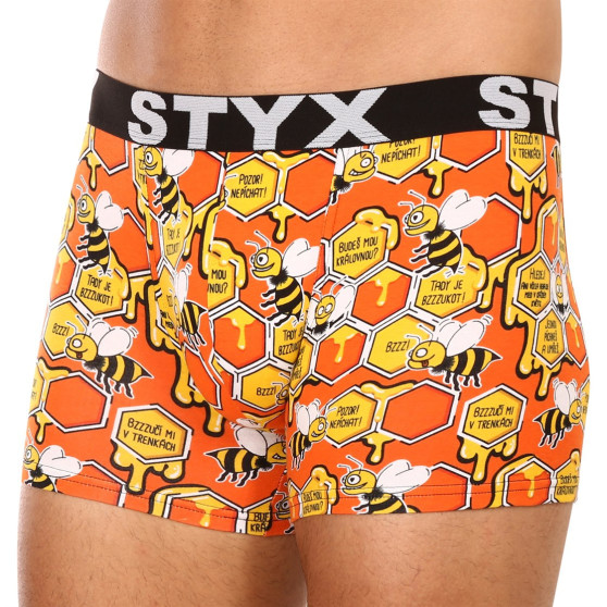 3PACK Boxers para homem Styx arte longa desporto elástico multi-colorido (3U12914)