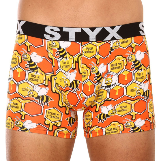 3PACK Boxers para homem Styx arte longa desporto elástico multi-colorido (3U12914)