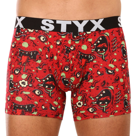 3PACK Boxers para homem Styx arte longa desporto elástico multi-colorido (3U12914)