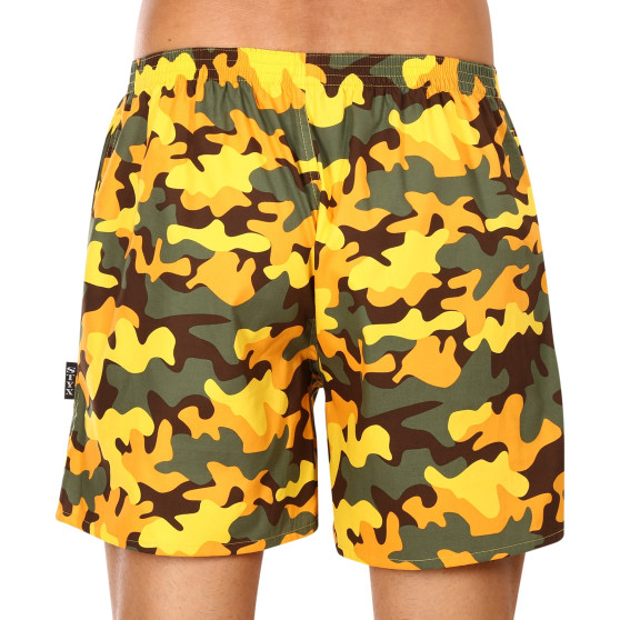 Boxers de banho para homem com bolsos Styx camuflagem amarela (D1559)