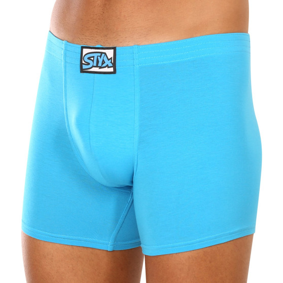 Boxers para homem Styx longo clássico de borracha azul claro (F1169)