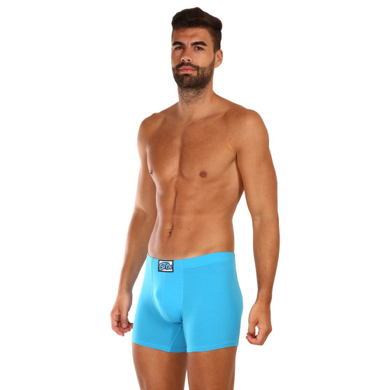 Boxers para homem Styx longo clássico de borracha azul claro (F1169)