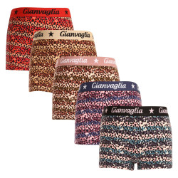 5PACK Cuecas boxer para raparigas com perna Gianvaglia multicolorido (813)