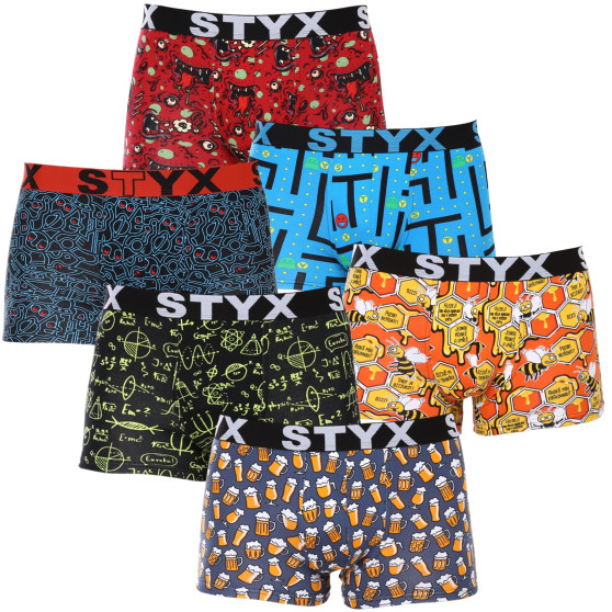 6PACK Boxers para homem Styx arte esportes borracha multicolorido (6G12697124)