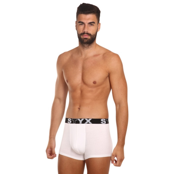 3PACK Boxers para homem Styx desporto elástico branco (3G1061)