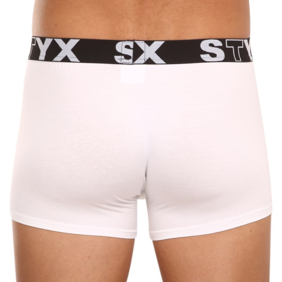 3PACK Boxers para homem Styx desporto elástico branco (3G1061)