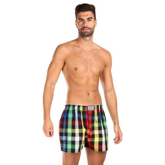 Boxers para homem Styx clássico elástico multi-colorido (A1012)