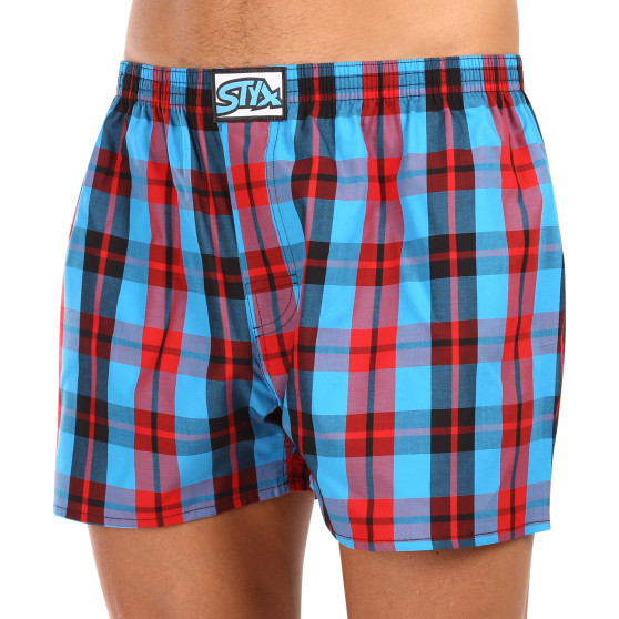 Boxers para homem Styx clássico elástico multi-colorido (A1013)