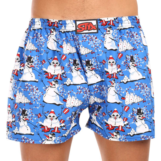 Boxers para homem Styx arte clássica borracha christmas snowmen (A1751)