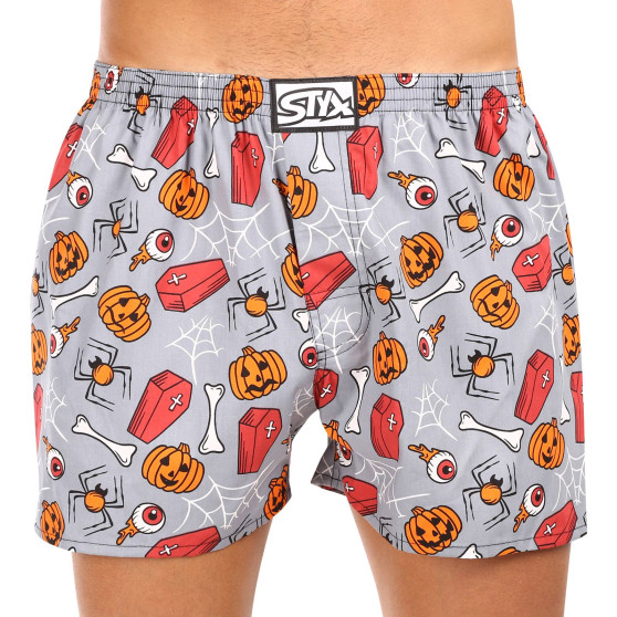 Boxers para homem Styx arte clássica de borracha Halloween caixão (A1752)