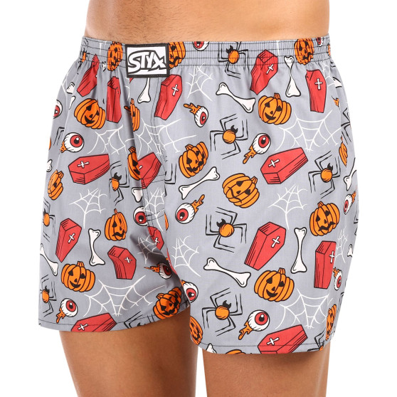 Boxers para homem Styx arte clássica de borracha Halloween caixão (A1752)