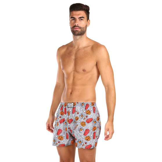 Boxers para homem Styx arte clássica de borracha Halloween caixão (A1752)