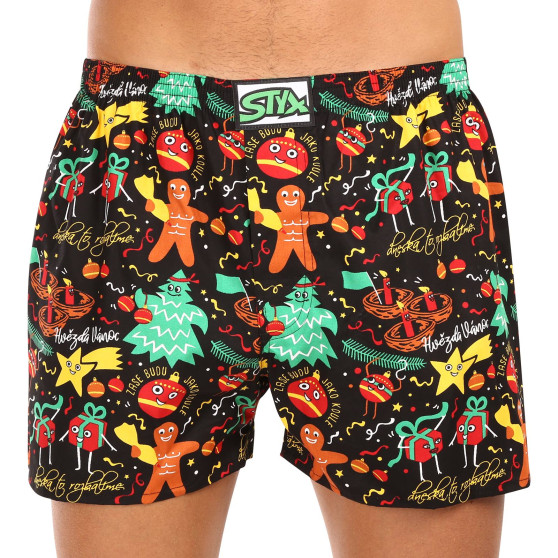 Boxers para homem Styx arte clássica elástica ornamentos de Natal (A1754)