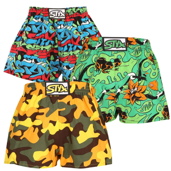 3PACK Boxers para criança Styx arte clássica borracha multicolorido (3J12579)