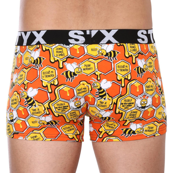 3PACK Boxers para homem Styx arte esportes borracha superdimensionado (3R12914)