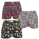 3PACK Boxers para homem Styx arte clássica borracha multicolorido (3A14501)