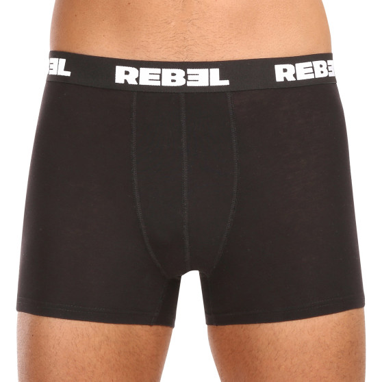 5PACK Boxers para homem Nedeto Rebel preto (5NBR001)