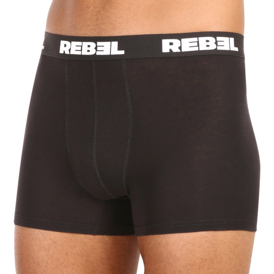 5PACK Boxers para homem Nedeto Rebel preto (5NBR001)