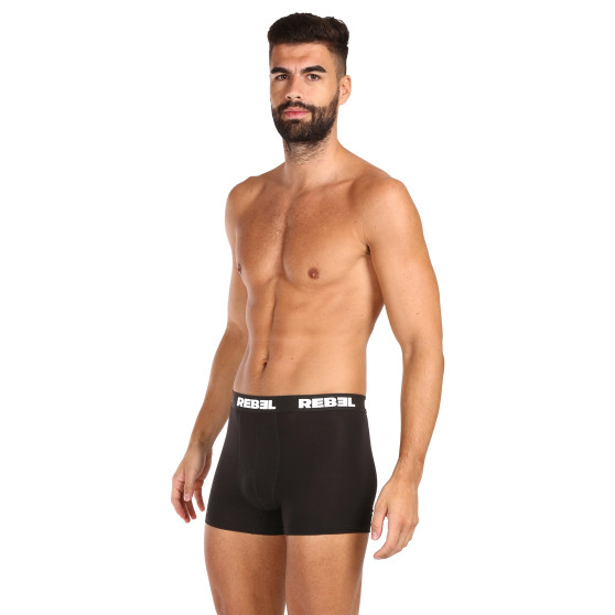 5PACK Boxers para homem Nedeto Rebel preto (5NBR001)