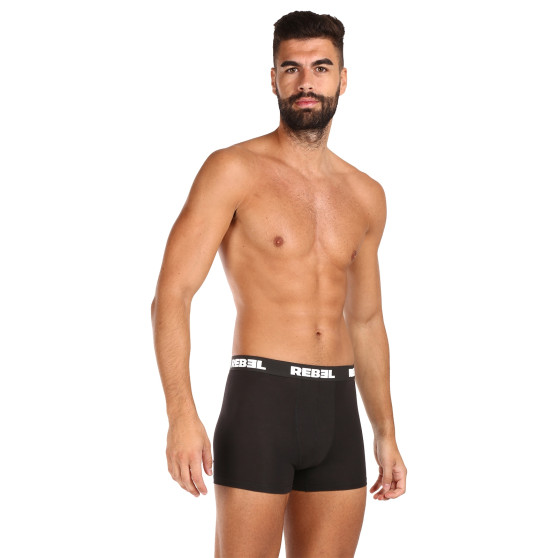 5PACK Boxers para homem Nedeto Rebel preto (5NBR001)