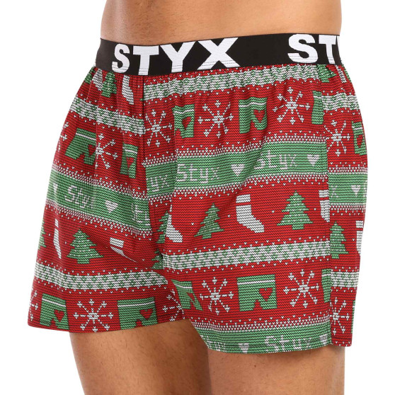 Boxers para homem Styx arte desporto elástico Natal malha (B1658)