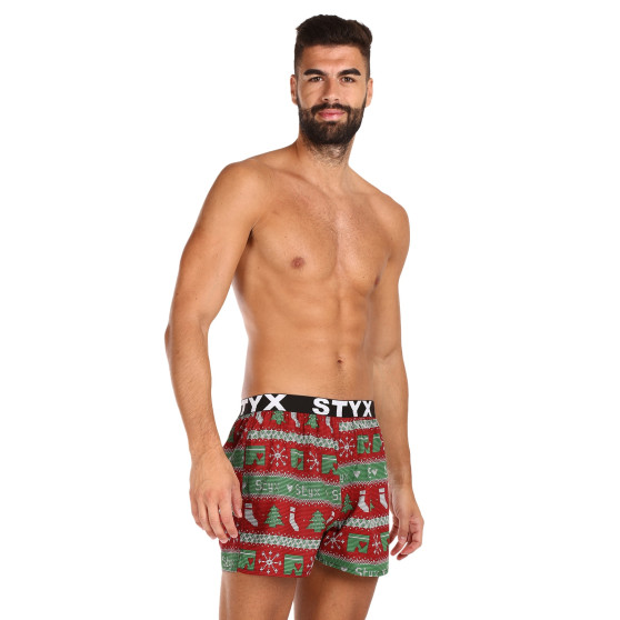 Boxers para homem Styx arte desporto elástico Natal malha (B1658)