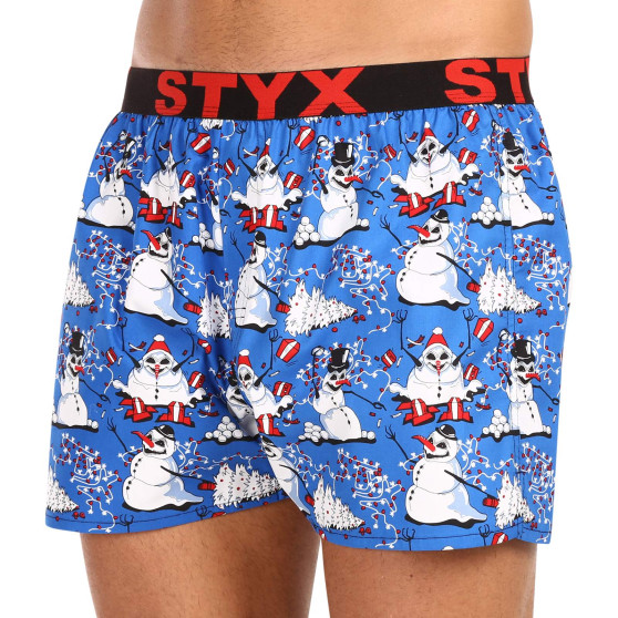 Boxers para homem Styx arte desportiva borracha natalícia bonecos de neve (B1751)