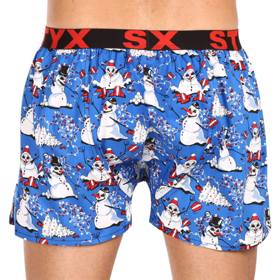 Boxers para homem Styx arte desportiva borracha natalícia bonecos de neve (B1751)