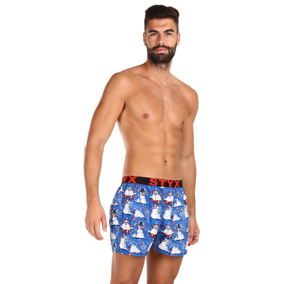 Boxers para homem Styx arte desportiva borracha natalícia bonecos de neve (B1751)